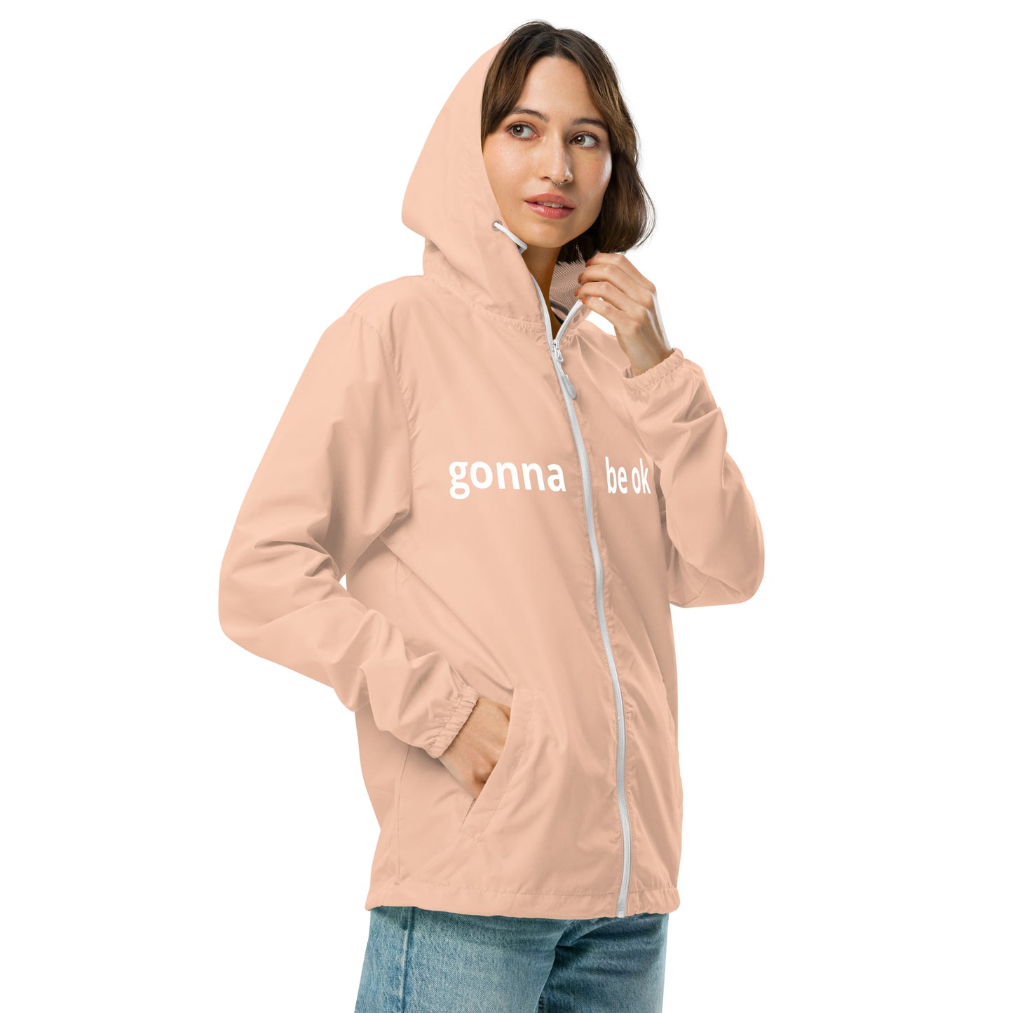 Gonna Be Ok lightweight zip up windbreaker