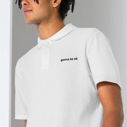 Gonna Be Ok Unisex pique polo shirt